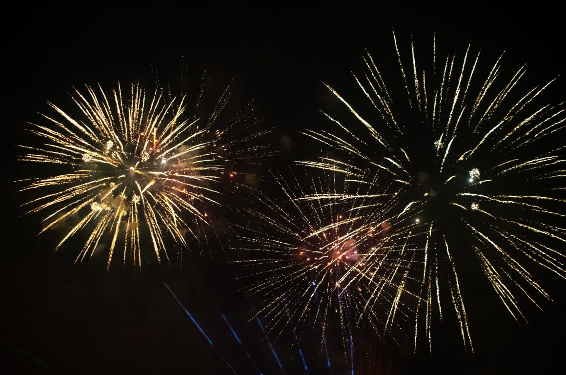 Fireworks being used responsibly on bonfire night